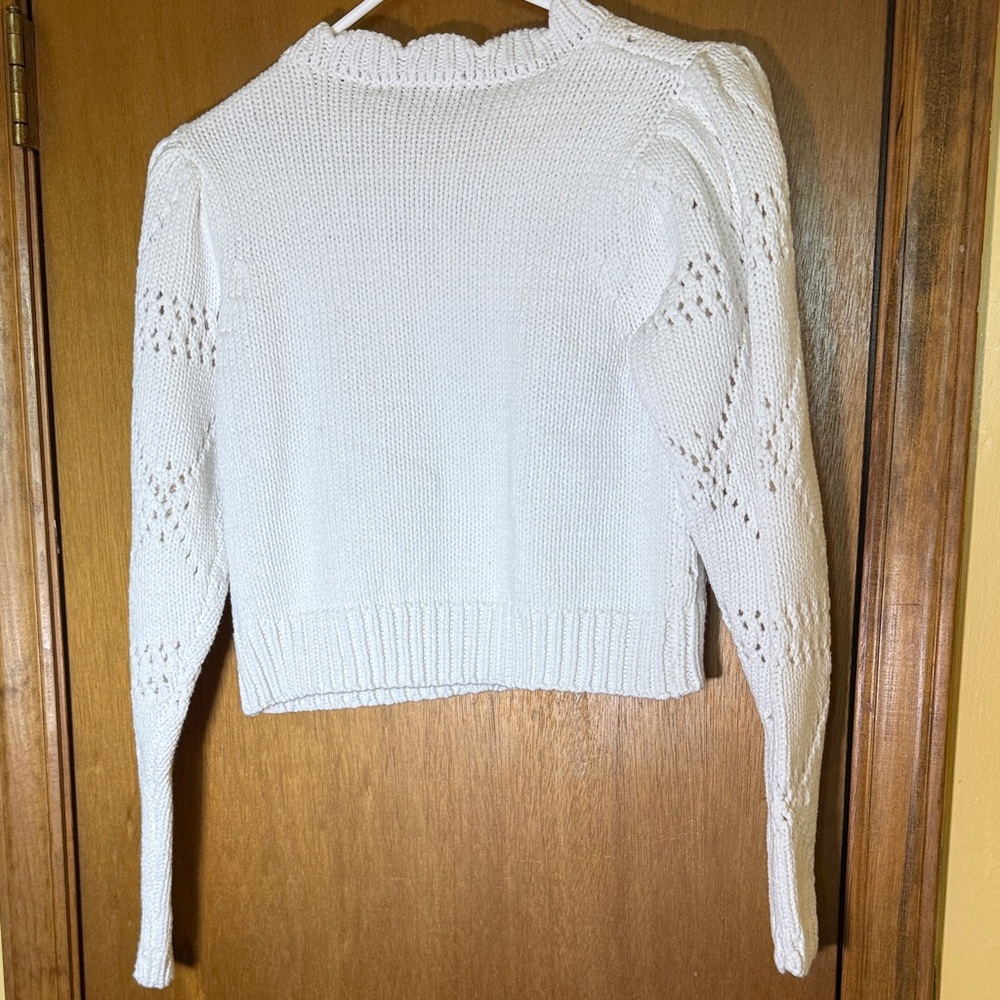 NWT White Knit Sweater by MinkPink size Small - Picture 8 of 8